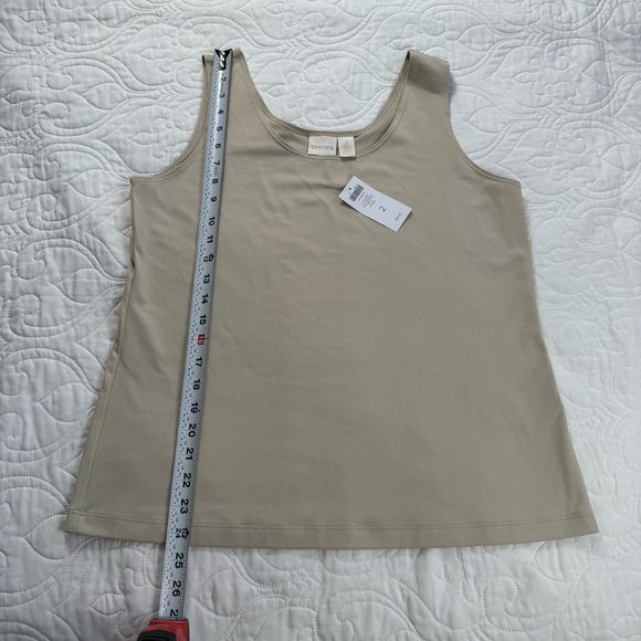 Chico's Putty Microfiber Contemporary Stretch Sleeveless‎ Tank Women's Large NEW - Picture 6 of 8